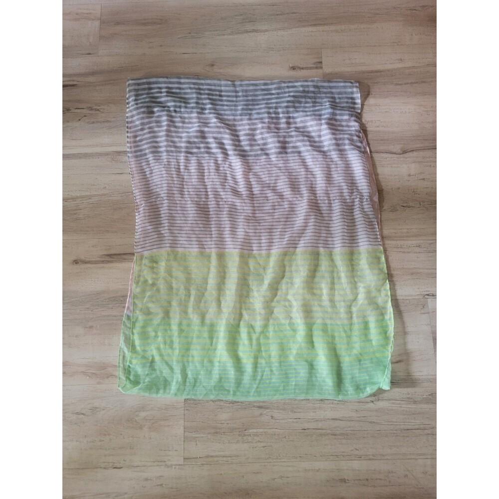 Multicolor Large Pastel Patterned Scarf 2x The Size Shown